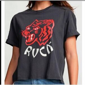 RVCA Dynasty Tee The Balance of Opposites Gray T-Shirt Sz. S